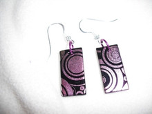 Wheels of Industry Earrings -- Purple