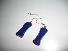 Vintage Lucite -- Dark Blue Bone Shape