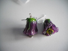 Purple Lily Earrings