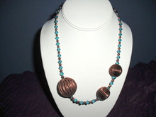 Doreen  Crystal and Copper Necklace
