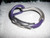 Purple leather double bracelet. Antique silver accents and hook clasp. 5 inches