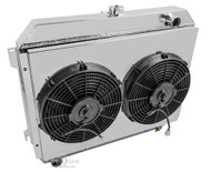 1968 69 70 71 72 73 Dodge Charger 3 Row Aluminum Radiator Fan Shroud Combo CC375-C12A