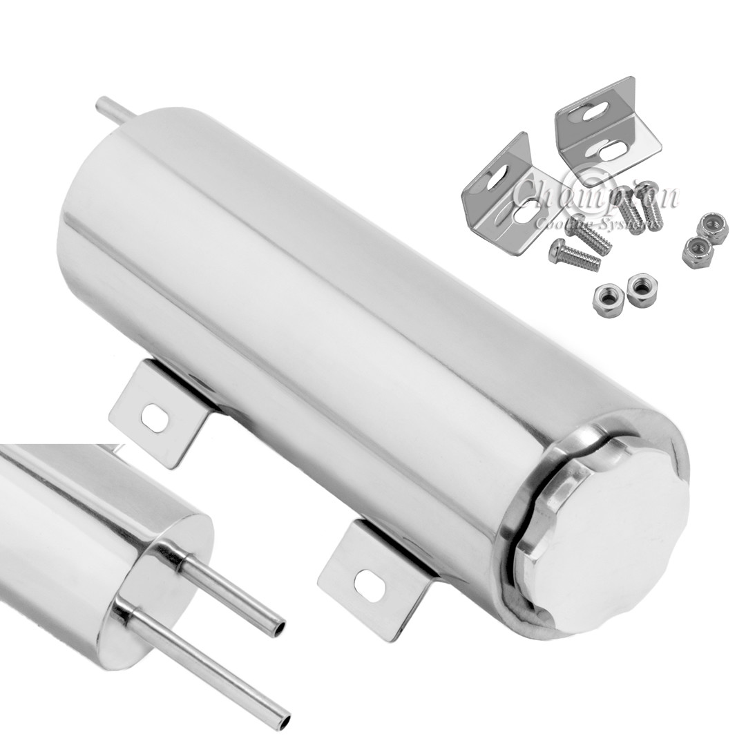 Polished Stainless Steel Radiator Overflow Tank included Mounting Kit 3x10  Performance Cooling