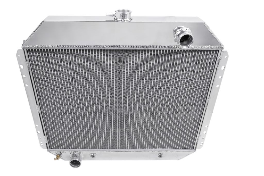 POLISHED STAMPED TANKS ALUMINUM 3 ROWS RADIATOR FIT 54 55 FORD F100 Pickup