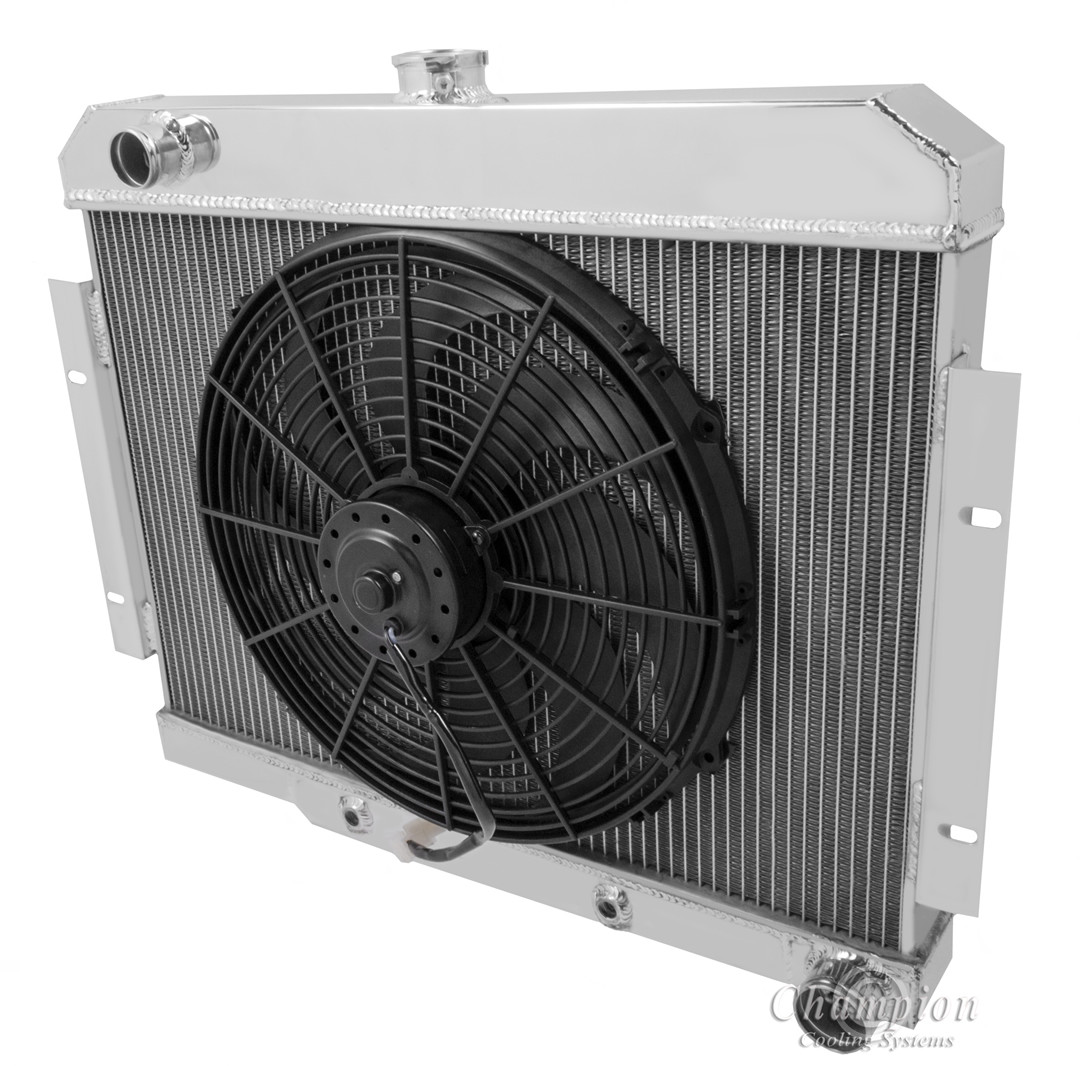 1970 1971 1972 JEEP CJ RADIATOR (W/CHEVY CONFIG) + FAN - Performance ...