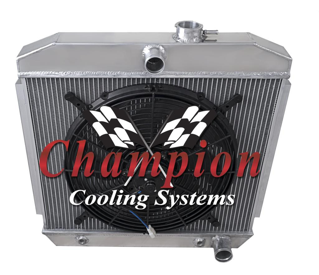 1955 1956 1957 Chevy Bel Air Aluminum Radiator +16 inch Electric