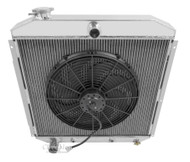  1953 54 55 56 Ford Truck 4 Row Champion Aluminum Radiator Fan Combo