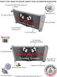 1978-1983 Chevy Malibu 3 Row Champion Cooling Aluminum Radiator