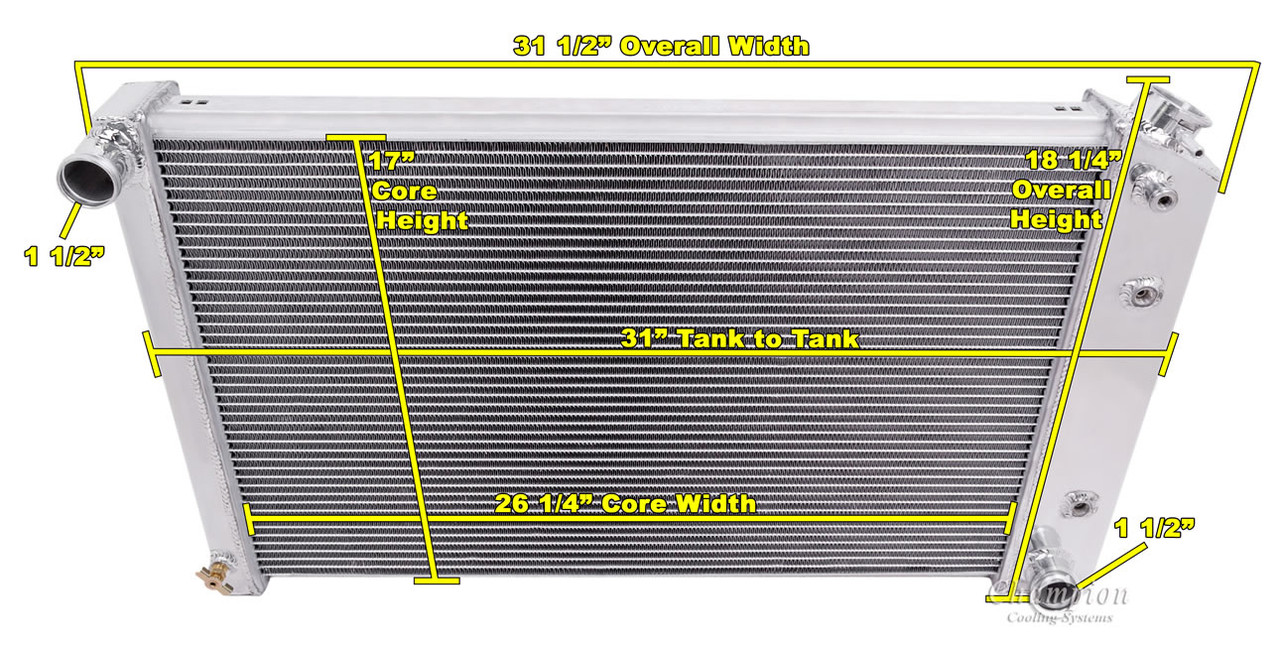 1970-1981 Pontiac Firebird Trans Am 2 Row CHAMPION Aluminum Radiator