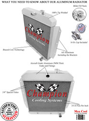 1955 56 57 58 59 Chevrolet Truck 4 Row Champion Aluminum Radiator