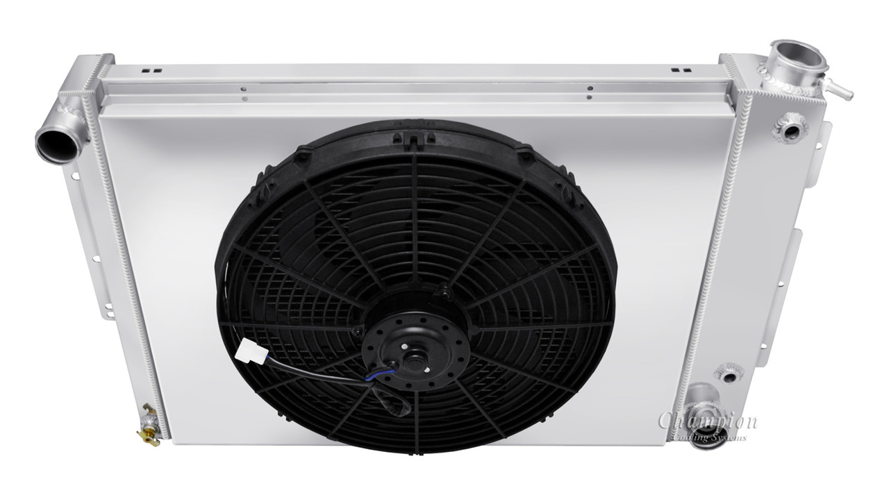 1967-68-69-camaro-big-block-4-row-champion-aluminum-radiator -plus-fan-shroud-with-16-inch-slimline-fan/