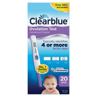Clearblue Dual Hormone Indicator Digital Ovulation Test Stick, 20 Sticks 