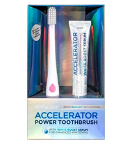 White Glo Accelerator Power Toothbrush Blue Light Teeth Whitening with White Boost Serum