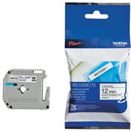 Brother P-Touch M Tape Cassette 12mm Black on White (Width: 12mm, length: 8m) M-K231BZ