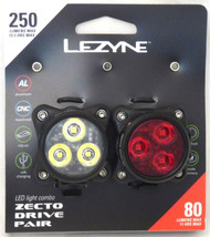 Lezyne Zecto Drive Pair LED Front and Rear Black