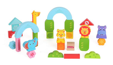 Fisher Price Wooden Blocks Zoo Image 1