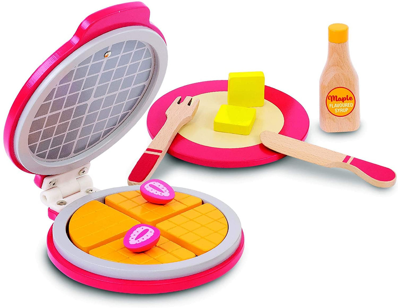 Kids Wooden Waffle Maker Playset
