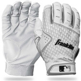 MLB A M White/White 2nd Skinz Batting Gloves Pair