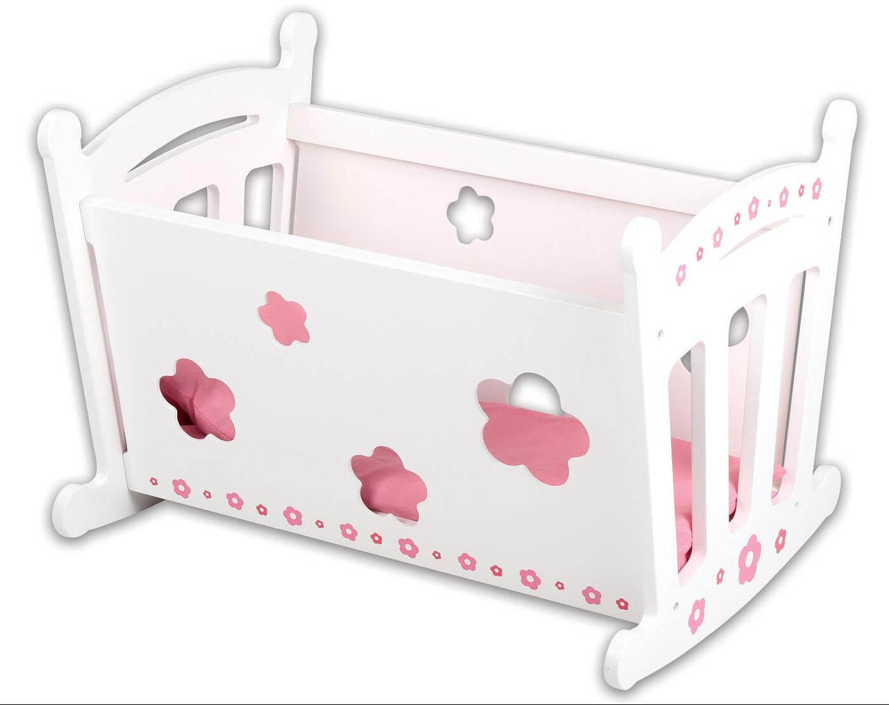 wooden dolls cot