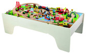 Wooden Train Set with Table