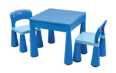 Monarch Children's Block Table & 2 Chairs Blue