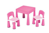 Monarch Children's Block Table & 2 Chairs Pink