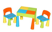 Monarch Children's Block Table & 2 Chairs Multicolour
