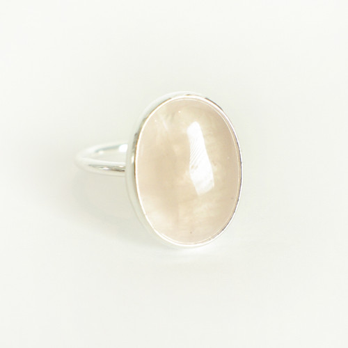 #1 Rose Quartz Stone Ring Size 5-7.5