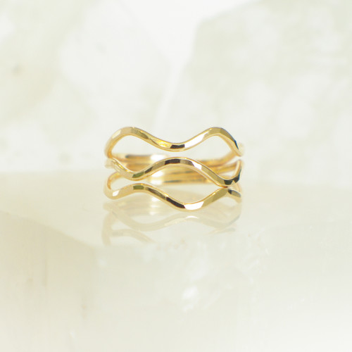 Triple Squiggle - Gold
