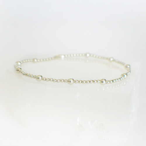 Beaded Bracelet #7 - Silver