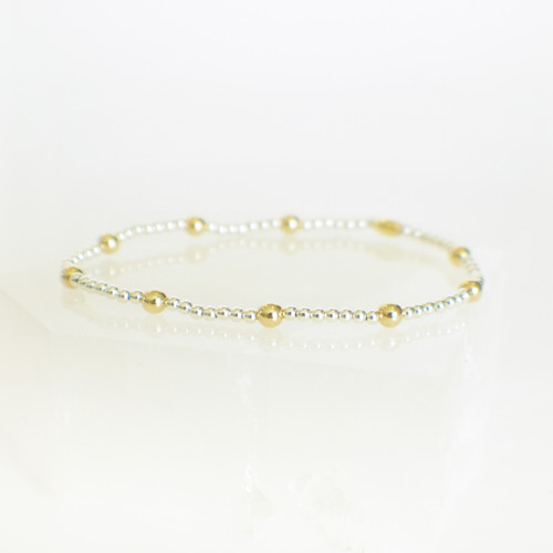 Beaded Bracelet #5 - Silver & Gold
