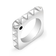 Sterling Silver Square Spike Ring