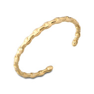 8K Gold Chain Cuff Bangle Bracelet