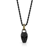 Two Tone Black PVD Skull Necklace