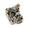 Shrunken head ring in Sterling Silver and 18 K Gold