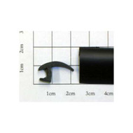 WINDSCREEN EDGE TRIM BLACK 26mm x 20M ROLL (5-6mm glass channel with adhesive) 'ProFlexx' PVC (soft)