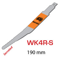 BTB SERRATED REVERSE BENT BLADE for CURVED GLASS REMOVAL (190mm)
