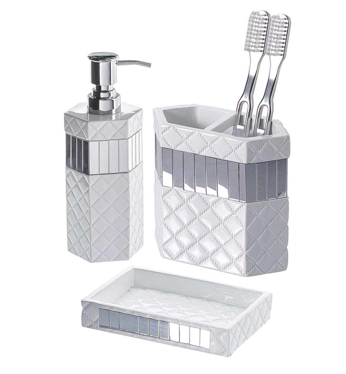 Quilted Mirror Bathroom Set Kallahregistry