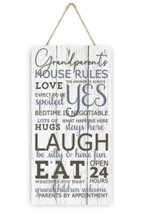 Grandparents House Rules Wooden Plank Sign 5x10