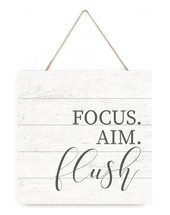 Focus Aim Flush Wooden Plank Sign 7.5 x 7.5