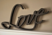 Love 3D Word Art Wood Cutout 8x15