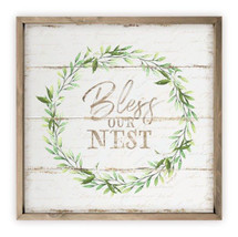 Bless Our Nest Rustic Wood Farmhouse Wall Sign