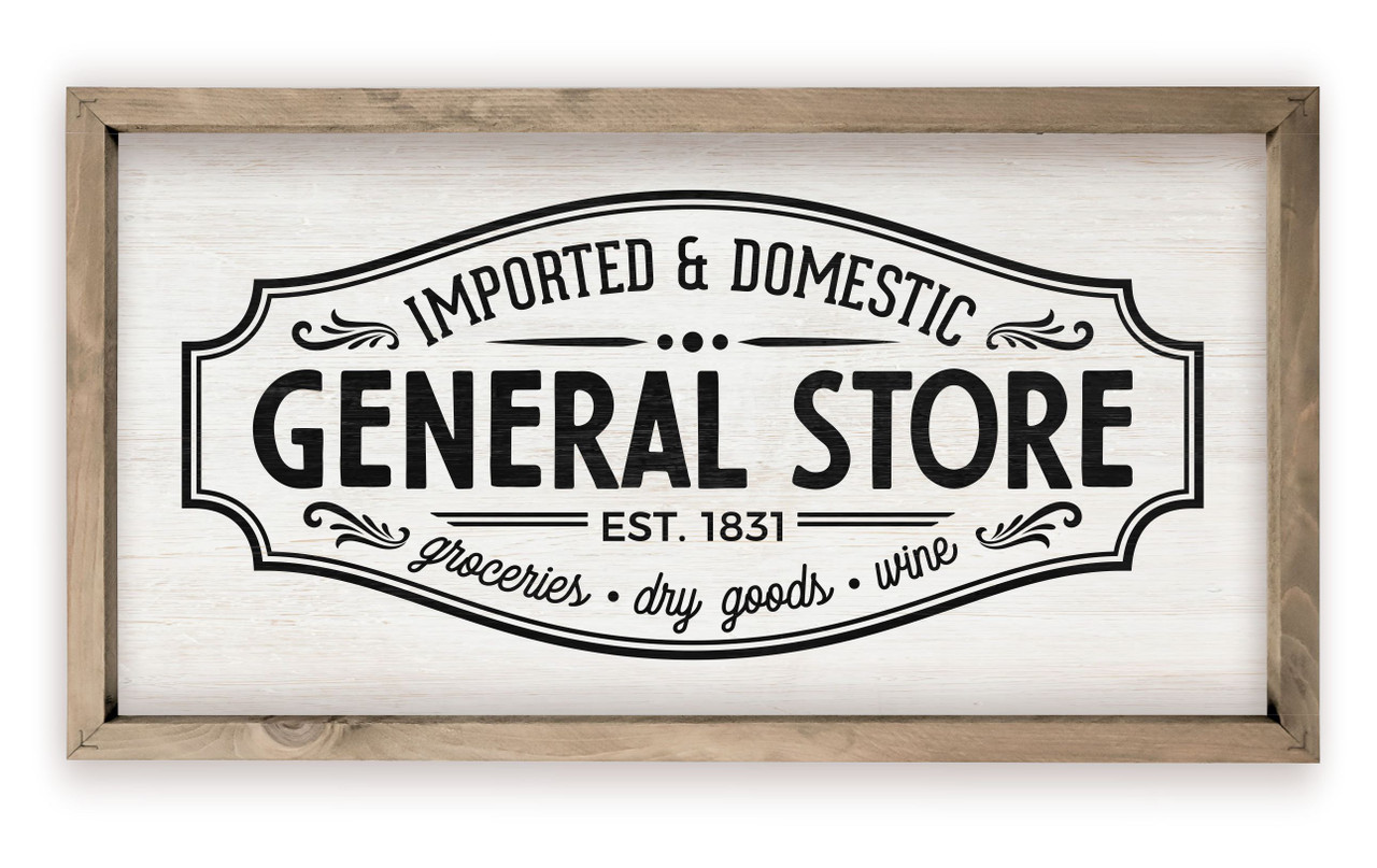 General Store farmhouse sign wood rustic home decor family sign PRINT pj
