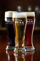 Personalized Engraved 16 Ounce Pilsner Glass (Sold Individually)