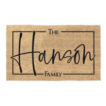 Personalized Family Name Coir Coconut Husk Doormat 18x30 or 24x36