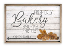 Bakery Fresh Daily Bread Kitchen Farmhouse Style Wood Wall Decor Sign