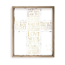 The Lord Is My Light And My Salvation Cross Farmhouse Style Wood Wall Decor Sign