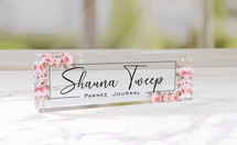 Personalized Clear Acrylic Desk Name Plate Block (available in three colors)