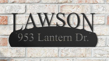 Personalized Metal Outdoor Address Name Sign 9x23