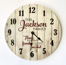 Personalized Rustic Clock 13" or 18"